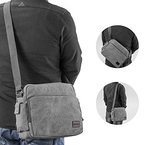 GSTEK Messenger Tasche Kuriertasche Umhängetasche Messenger Bag, Unisex Casual Vintage Stoff Rucksack - 8