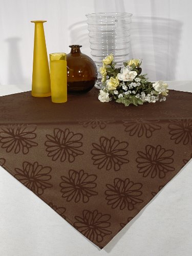 Bezaubernde Mitteldecke „Blüten Meer“ in lindgrün / grün – 85×85 – Markenqualität – stilvoll und elegant – mit LOTUS – EFFEKT – FLECKSCHUTZ – Flüssigkeiten perlen einfach ab – im gleichen Design sind Tischläufer und Kissenbezüge erhältlich – auch in weiteren Farben erhältlich - 7