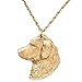 Produktbild Golden Retriever (Kopf) Hergestellt in U.K. Kunstvolle Hunde- Anhänger Sammlung (22 Karat Vergoldung / gold plattiert)
