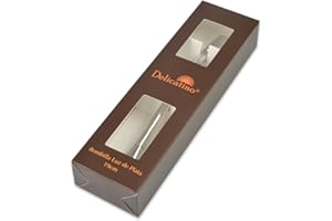 Delicatino - Bombilla Premium de Acero Inoxidable - Accesorio para Mate de 19 cm con Filtro y Acabado Pulido de Alto Brillo - Incluye Cepillo de Limpieza