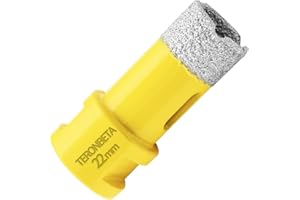 Teronbeta Diamant Fliesenbohrer 22mm, M14 Vakuumgelöteter Diamantbohrer Lochsäge Kernbohrer für Fliesen Porzellan Keramik Granit Marmor