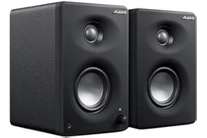 Alesis M1A330USB - Système d’Enceintes PC (paire) USB pour Monitoring Studio avec Interface Audio / Carte Son USB, Woofers 3 pouces en Aluminium et Bass Boost