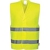 KKDSTOCK Work Safety Equipment Fosforlu Reflekt&ouml;rl&uuml; İkaz Yeleği 5 Cm Reflekt&ouml;rl&uuml; Gece G&ouml;r&uuml;n&uuml;r (Sarı)