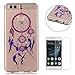 Produktbild CaseHome Silicone Gel HUAWEI P9 Plus Hülle(Mit Frei HD Displayschutzfolie) Transparent Weiche Silikon Schutzhülle,Weicher Flexibel Klar Gel Silikon TPU Hülle Superdünn Stoßfest Tasche Telefon-Kasten Schutz Tasche Schutzhülle Durchsichtig Handyhülle Silikon Case Schale für HUAWEI P9 Plus with Beautiful Colourful Pattern Design-Lila Windspiel