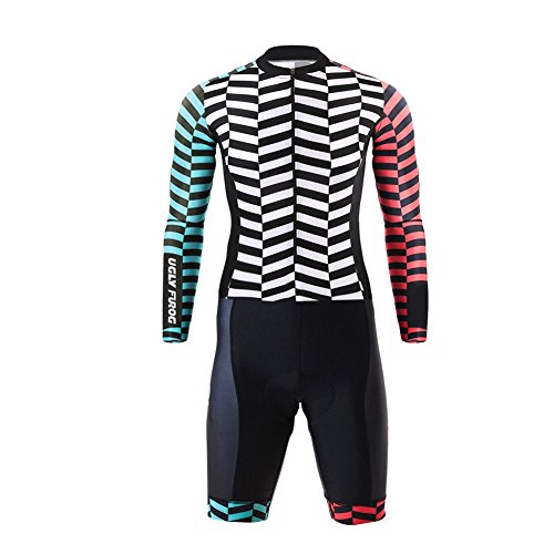 New Men's Breathable Summer Short Sleeve Cycling Skinsuit with Gel Pad Bike Wear Triathon Clothing UKHDLT01