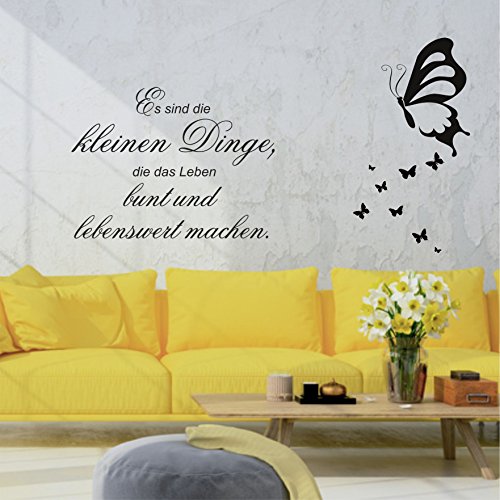 greenluup wandtattoo spruch weisheit lebensmotto es sind die kleinen dinge, die das Leben…wohnzimmer,schlafzimmer,esszimmer,küche,flur,arbeitszimmer,büro,jugendzimmer - 3