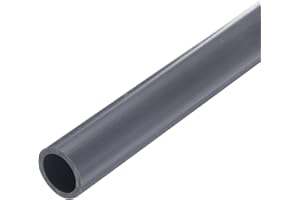 QUARKZMAN Tubo Rigido Pvc da 7/8 Pollici Tubo Rotondo Tubo Ferramenta Tubo 16.6mm Id 22mm Od Lunghezza 9" Grigio Chiaro Alta Resistenza per Tubo Acqua, Artigianato, Guaina per Cavi