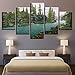 Produktbild Loiazh - Leinwand Wandkunst drucken Bild - dekorative Malerei - 5 Stück-Home und Büro Wanddekoration Painted Lake Woods 25/20/15x10cm Frame