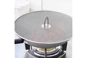 Donkivvy Mesh Splatter Screen Splash Guard in acciaio inox Splatter Shield Guard Oil Splatter Cover Protector Pot Coperchio Grasso Splatter Guard Padella Coperchio Coperchio Olio