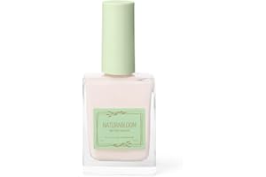 NATURABLOOM Breathable Nail Polish - Sakura Flower, Water Permeable, 21 Free, Natural, Vegan & Cruelty-Free Nude Nail Polish, Quick Dry, Non-Chip, Long-Lasting Sheer Pale Pink Nail Varnish