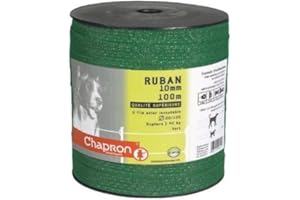 CHAPRON LEMENAGER Ruban de clôture 10 mm - Longueur 100 m - Largeur 10 mm