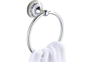 WITPOCE Mural anneau porte-serviette-céramique conception- en acier inoxydable poli - pour salle de bains et cuisine