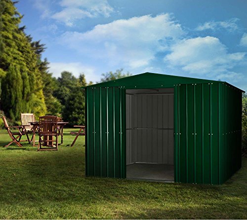 Globel Industries Metall Garten Gerätehaus Gartenhaus 10×8 heritage green // 295x237x203 cm (BxTxH) // 7m² // Gerätehaus Metall Satteldach - 7