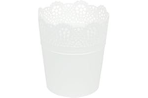 PROSPERPLAST Pot de Fleurs 13,5 x 15,5 cm, Blanc