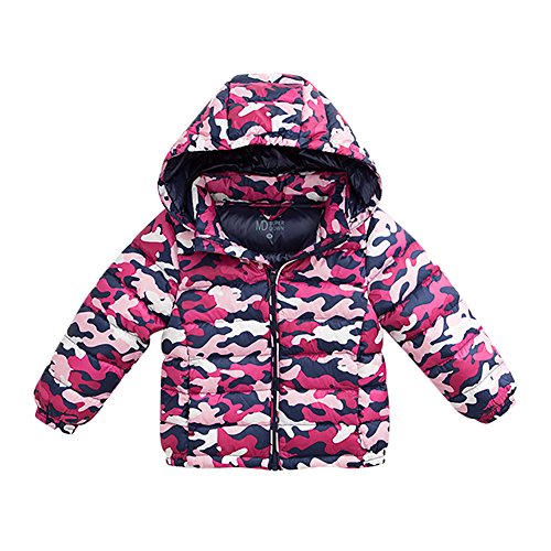 Marc janie Unisex-Baby Camouflage Down Warm Outerwear 110CM Purple Camo