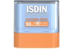 ISDIN Fotoprotector Invisible Stick SPF 50 (10 g) | Crème Solaire en Stick pour Faciliter la Réapplication