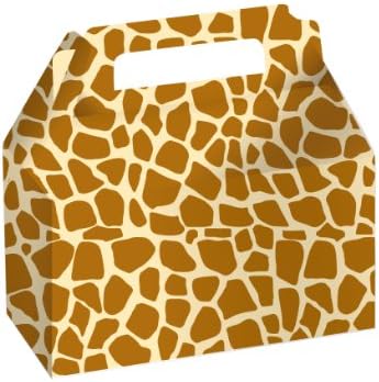 Giraffe Print Party Treat Boxes with Handle x 2