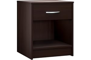 Casaria® Comodino Camera da Letto 50x40x35cm Comodini con Cassetto Ripiano Tavolino da Notte Comò da Letto Comodini Tavolino con Cassetto Wengé
