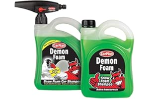 CarPlan Demon Snow Foam with Gun, 2 Litre (Pack of 2) & CarPlan Demon Foam Refill, 2 Litre (Pack of 1) Bundle