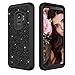 Produktbild Aearl Hybrid Stoßfest Schutzhülle für Samsung Galaxy S9, 3 in 1 Trefferfarbe Bling Glänzend Glitzer PC Schwer 360 Grad Voll Schutz Full Body Case mit Displayschutzfolie- Schwarz & Schwarz