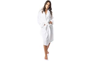 Daisy Dreamer Womens Robe Luxury Terry Towelling 100% Cotton Dressing Gown Bathrobe Highly Absorbent Ladies Hooded Bath Wrap