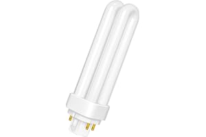 LIUYIFE 13W G24q-1 Compact Fluorescent Lamp 4 Pin, Cool White 4000K, 850LM, 2U Double Tube Energy Saving Lamp, 220V PLC 840 CFL Light,Non-Dimmable, Suitable for Corridor, Bathroom, Bedroom, Kitchen, 1 Pack