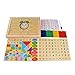 Produktbild STOBOK Rechenstäbchen Zählstäbchen Holz Tangram Zahlen Mathematik Spielzeug Doppelseitige Tafel Holzpuzzle Uhr Motorikspielzeug Farben und Formen Sortierspiel für Baby Kinder