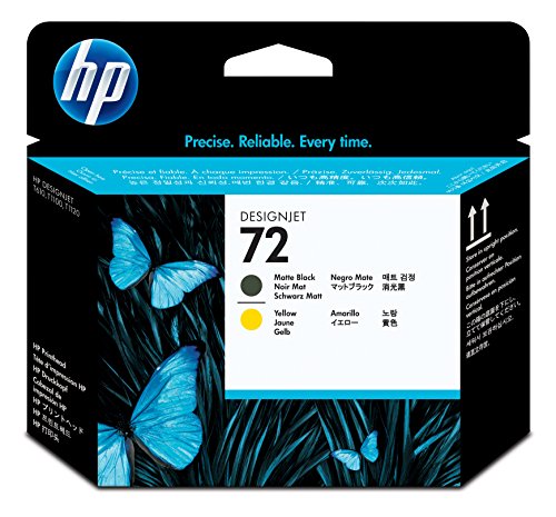 HP 72 Mattschwarz und Gelb Original Druckkopf für HP DesignJet - 2