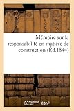 Image de Mémoire sur la responsabilité en matière de construction Numéro 1