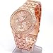 Price comparison product image Forepin® Bling Diamond Fashion & Casual Crystal WristWatches,Dial Window Glass Material / Round Shape / Stainless Steel Band,Fashion Women Unisex Geneva Bling Stainless Steel Quartz Crystal Wrist Watch / Watch Band (Rose Gold)