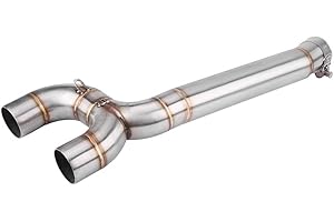 QIILU scarico fz6 scarico fz6 Tubo centrale di scarico moto, collegamento completo tubo di scarico centrale per FZ6 FZ6-N 2004-2009