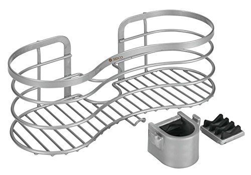 SIDCO ® Duschablage Duschkorb Duschregal Badablage Badregal für Duschstange ohne Bohren