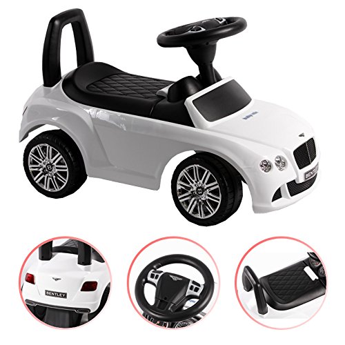 White Bentley - Baby Toddlers Ride On Push Along Ride on Car with Sounds