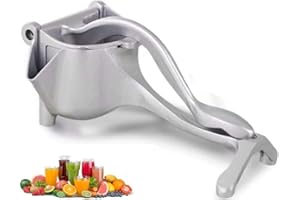 Revolution Studio Original Hand Press Manual Juice Extractor Machine, Juicer Machine for Citrus fruits, Juice Processing Machine for Orange, Lemon. Manual Squeezer, Heavy Duty, Silver