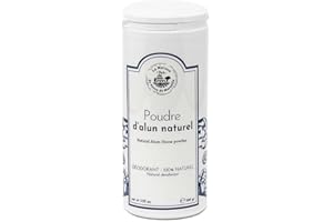 LA MAISON DU SAVON Maison du Savon - 100% Natural Alum Stone Powder Deodorant - 100g - Vegan Friendly - Body and Feet - Fragrance Free