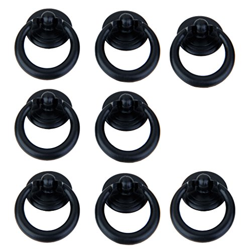 Sharplace 8pcs Schwarz Möbelgriffe Schrankgriffe Ring Griff Sharplace 8pcs Schwarz Möbelgriffe Schrankgriffe Ring Griff