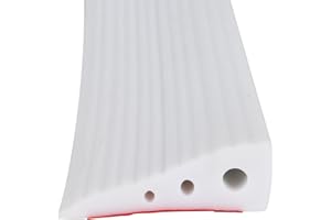 jackfru 100CM Übergangs Türleiste, Breite: 6cm, Höhe:2cm, Teppichkantenstreifen selbstklebend, Bodenschwellenstreifen, Teppichverkleidungen, geeignet für den Übergang von Schrägschwellen (Weiß)