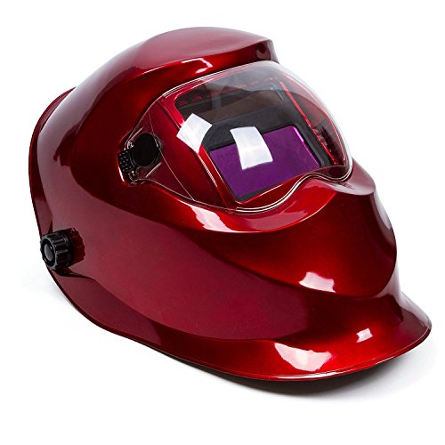 Babimax Automatik Schweißhelme rot Schweißmaske Schutzhelm Schweißschirm Schweißschild Schutzhelm Automatisch verdunkelnd - 3