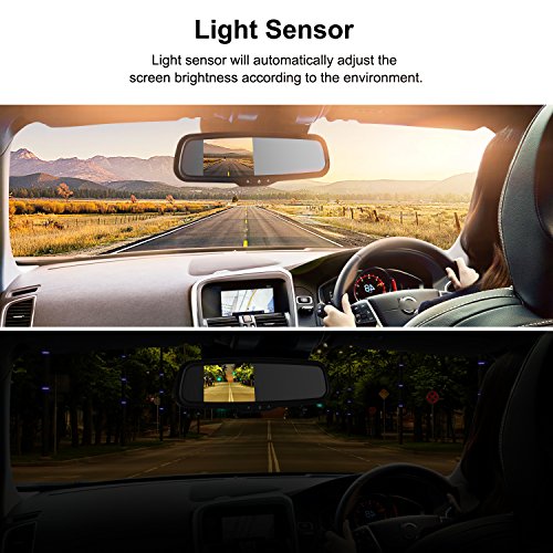 BOSCAM-K2-Wireless-Backup-Camera-Kit-Rearview-Mirror-Monitor-and-Universal-Waterproof-Night-Vision-Rear-View-License-Plate-Reversing-Camera-for-Parking-Assist