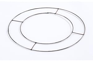 FLORAL NATALIE 20 x Flat Wire Wreath Rings 10" (25cm) Diameter