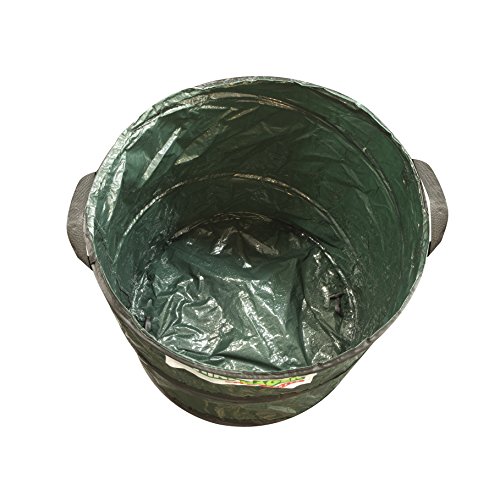 Windhager Gartensack Pop Up Laubsack Selbstaufstellend Springsack 80 L, grün, Durchmesser 46 x 48 cm, 06763 - 3