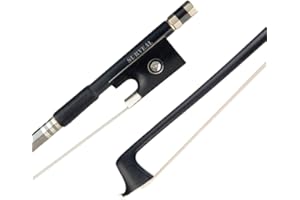 SURVEAL Arco da violino in fibra di carbonio professionale tono rana ebano tono caldo 4/4 (4/4)