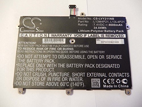 vhbw Li-Polymer Akku 4600mAh (7.4V) für Notebook Laptop Lenovo Yoga 2 11, Yoga 2 11 11.6", Yoga 2 11-59417913 wie 121500224, L13L4P21, L13M4P21.