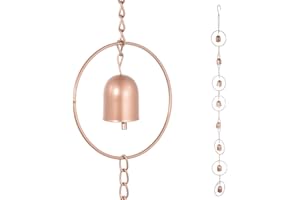 Niktule Regenketten für draußen | Funktionaler und dekorativer Ersatz für Dachrinne - Regenkettenbecher leiten Wasser und Heimdisplay um, einzigartige Fallrohrverlängerung, Haus- und Gartendekoration