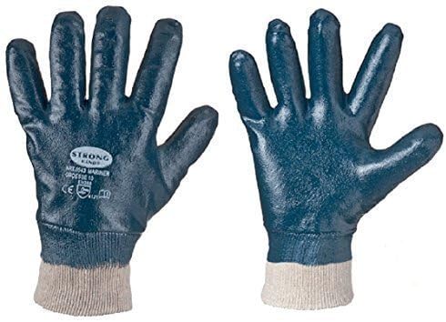 12Pairs Of Nitrile Gloves Work Gloves Fully Coated Blue Size 11