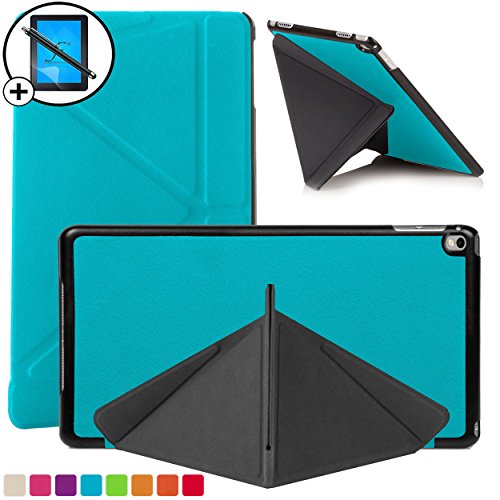 Forefront Cases® Apple iPad Pro 9.7 A1673 (Veröffentlicht März 2016) Origami Hülle Schutzhülle Tasche Smart Case Cover Stand - Rundum-Geräteschutz und intelligente Auto Schlaf / Wach Funktion inkl. Eingabestift und Displayschutz