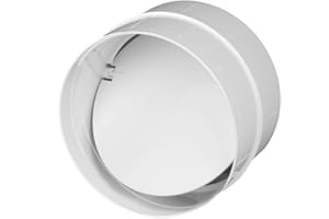 Awenta Conector de válvula antirretorno para tubo de ventilación ABS redondo Ø 150 mm, tubo de escape de 150 mm, PVC