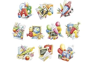 ‎IDEEN MIT HERZ Ideen mit Herz 3-D Motive, ausgestanzt, ca. 7-10 cm, 10 Stück im Beutel | Bilder zum Basteln & Dekorieren | Grußkarten selber Machen | Bildmotive für Scrapbooking & DIY-Deko (Einschulung)