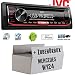 Produktbild Mercedes W124 - Autoradio Radio JVC KD-R492 | CD | MP3 | USB | Android | iPhone - Einbauzubehör - Einbauset