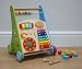 Wooden Baby Walker with activity center and bricks